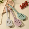 Korean Silicone Spatula 1-Piece Hot Pink Green Beige White Light Grey Dark Grey Kitchen Utensils Dishwasher Safe
