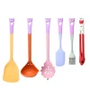 6pcs Sets Non-stick Kitchen Gadgets Accessories Silicone Cooking Sets Food Grade High-Temperature Resistant Kitchen Utensils